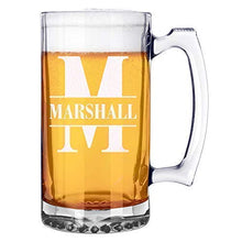 Load image into Gallery viewer, Monogramed Beer Mug 26.5 oz